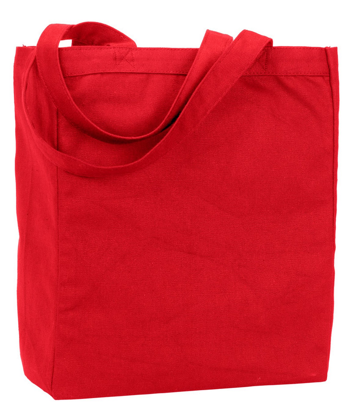 Long handle red tote bags
