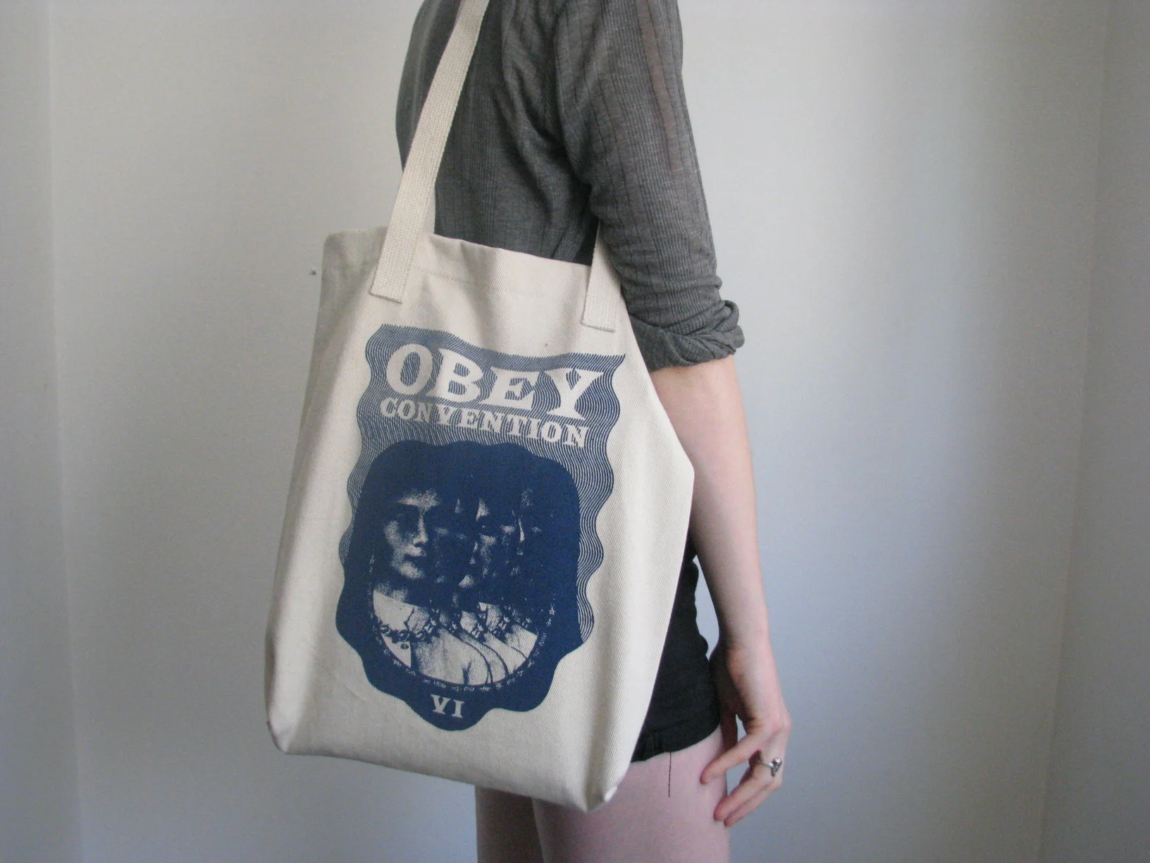 Canvas tote bags with long handle