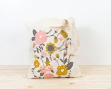 Printed canvas totes Printed canvas totes